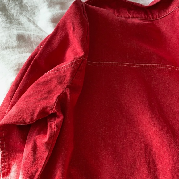 Jean Jacket, Red, La Redoute, Size 16, 100% cotton, Made in China - Picture 5 of 7